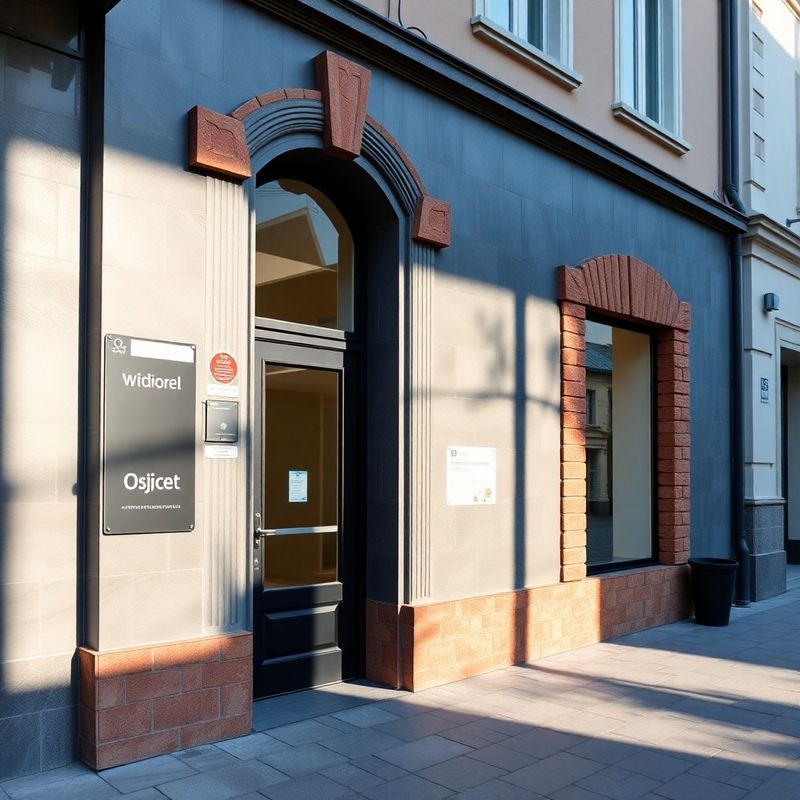 Vanjski ulaz u profesionalni ured u Osijeku s kamenim detaljima